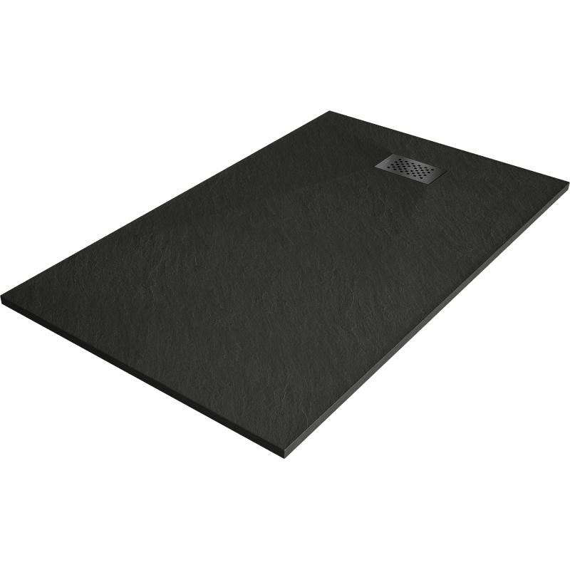 Mexen Hugo rectangular shower tray SMC 140 x 80 cm, black, black cover - 42708014-B
