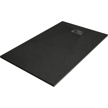 Mexen Hugo rectangular shower tray SMC 140 x 80 cm, black, black cover - 42708014-B