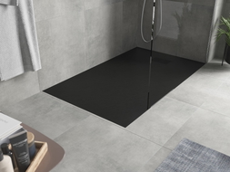 Mexen Hugo rectangular SMC shower tray 140 x 80 cm, black, black cover - 42708014-B