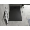 Mexen Hugo rectangular shower tray SMC 160 x 80 cm, black, black cover - 42708016-B