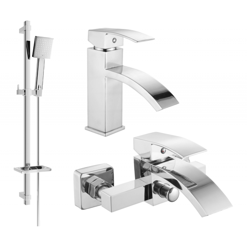 Mexen Libra DQ45 bath set, chrome - 745103DQ45-00
