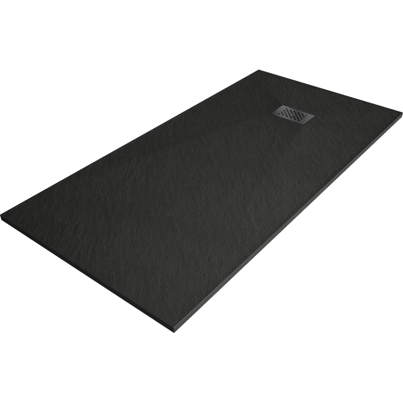 Mexen Hugo rectangular shower tray SMC 180 x 80 cm, black, black cover - 42708018-B