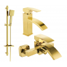 Mexen Libra DQ45 bathtub set, Gold - 745103DQ45-50