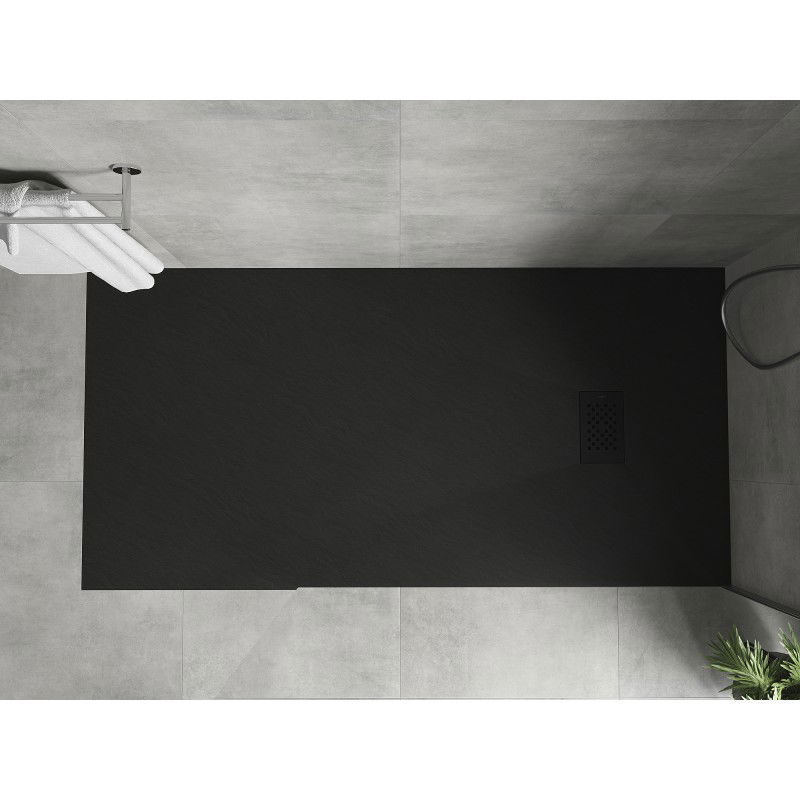 Mexen Hugo rectangular SMC shower tray 170 x 90 cm, black, black cover - 42709017-B