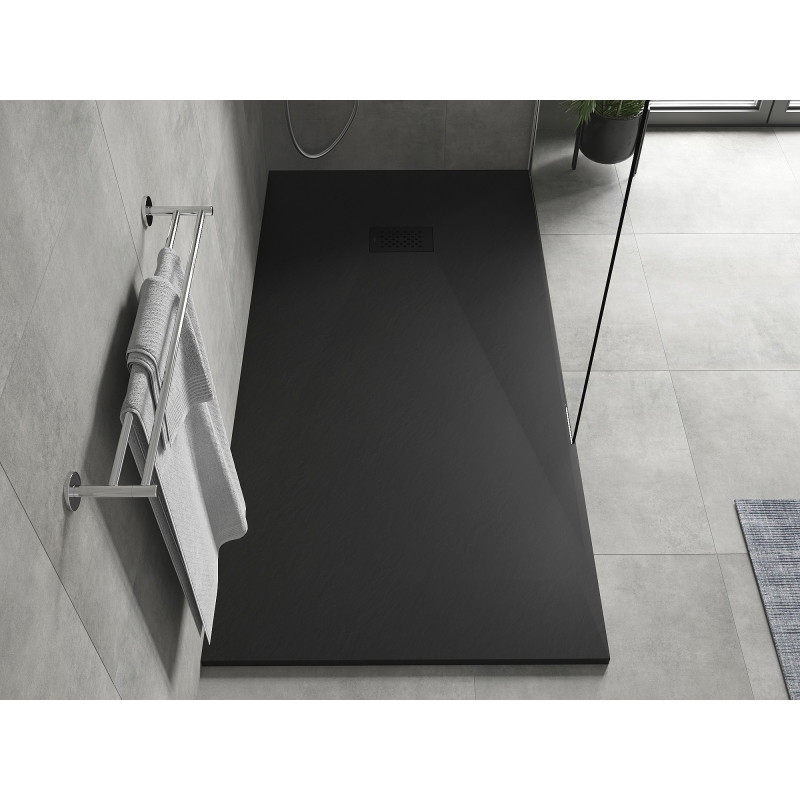 Mexen Hugo SMC rectangular shower tray 180 x 90 cm, black, black cover - 42709018-B