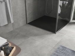 Mexen Hugo square shower tray SMC 100 x 100 cm, black, black cover - 42701010-B