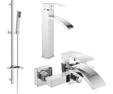Mexen Libra DQ77 bathtub set, Chrome - 745113DQ77-00
