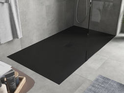 Mexen Hugo rectangular SMC shower tray 200 x 100 cm, black, black cover - 42701020-B