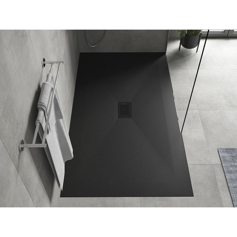 Mexen Hugo rectangular SMC shower tray 200 x 100 cm, black, black cover - 42701020-B