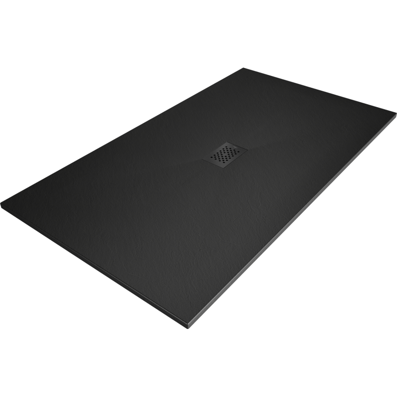 Mexen Hugo rectangular shower tray SMC 180 x 100 cm, black, black cover - 42701018-B