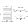 Mexen Ares electric radiator 700 x 500 mm, 300 W, chrome - W102-0700-500-2300-01
