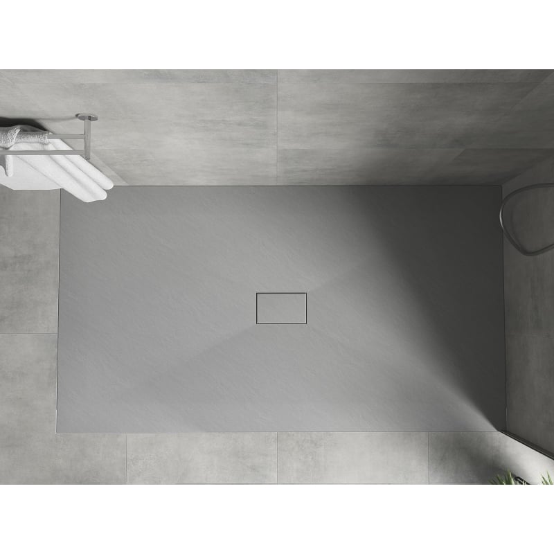Mexen Hugo rectangular SMC shower tray 160 x 100 cm, gray - 42611016