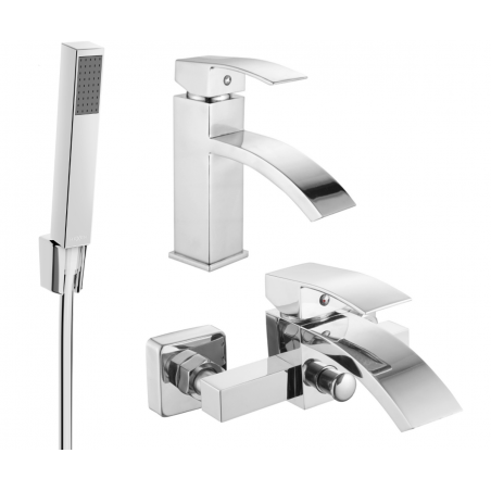 Mexen Libra R77 bath set, chrome - 745103R77-00