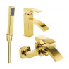 Mexen Libra R77 bathtub set, Gold - 745103R77-50