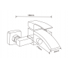 Mexen Libra R77 bathtub set, Black - 745103R77-70