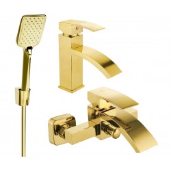 Mexen Libra R62 bathtub set, Gold - 745103R62-50