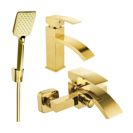 Mexen Libra R62 bath set, gold - 745103R62-50