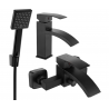 Mexen Libra R45 bathtub set, Black - 745103R45-70