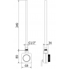 Mexen Ares electric heater 900 x 400 mm, 300 W, white - W102-0900-400-6300-20