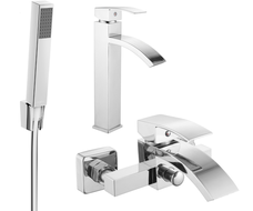 Mexen Libra R77 bathtub set, Chrome - 745113R77-00