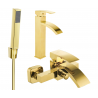 Mexen Libra R77 bathtub set, Gold - 745113R77-50