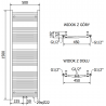 Mexen Ares electric radiator 1500 x 500 mm, 600 W, black - W102-1500-500-6600-70