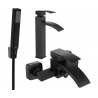 Mexen Libra R77 bath set, black - 745113R77-70