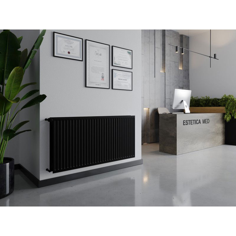 Mexen CH20 Hygiene plate radiator 600 x 1500 mm, side connection, 1649 W, black - W420H-060-150-70