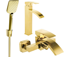 Mexen Libra R62 bathtub set, Gold - 745113R62-50