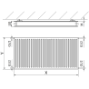 Mexen CH20 Hygiene Panel Heater 900 x 600 mm, Side Connection, 924 W, Black - W420H-090-060-70