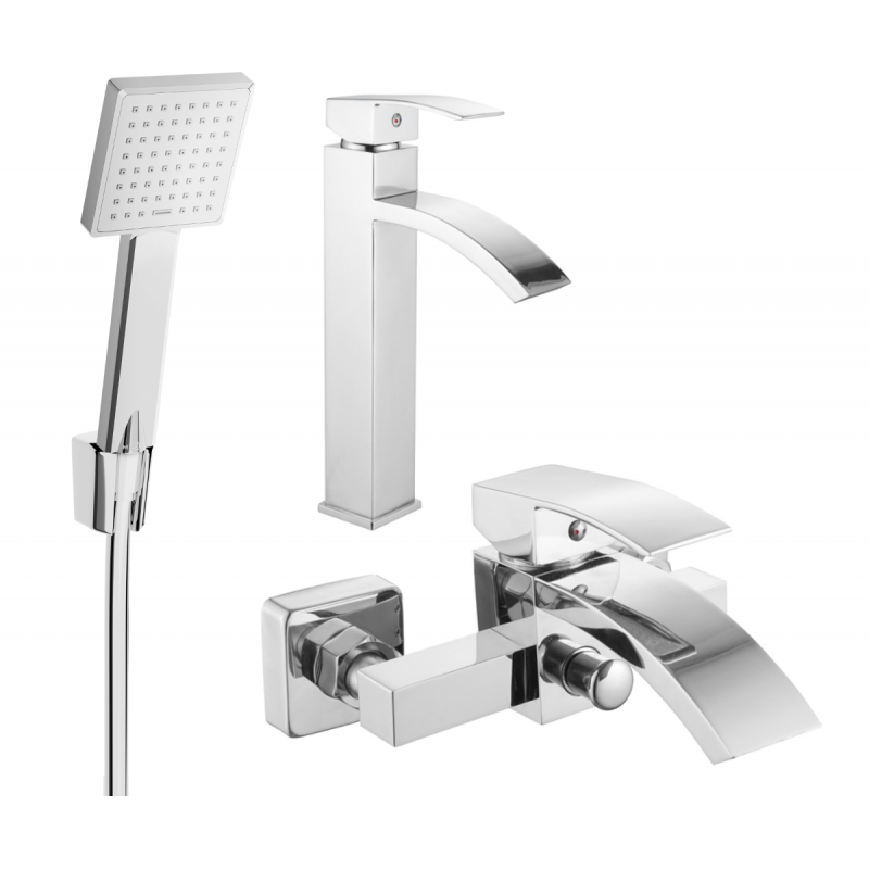 Mexen Libra R45 bathtub set, Chrome - 745113R45-00