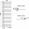 Mexen Neptun electric radiator 1400 x 500 mm, 600 W, anthracite - W101-1400-500-2600-66