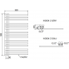 Mexen Neptun electric radiator 900 x 500 mm, 300 W, gold - W101-0900-500-2300-50