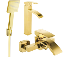 Mexen Libra R45 bathtub set, Gold - 745113R45-50