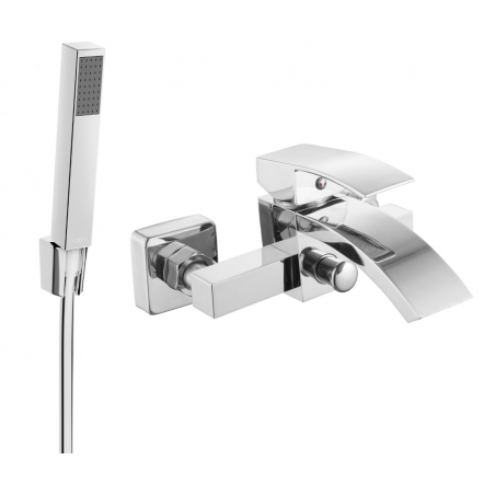 Mexen Libra R77 bathtub faucet with shower set, chrome - 74513R77-00