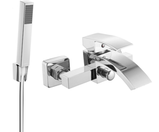 Mexen Libra R77 bathtub faucet with shower set, chrome - 74513R77-00
