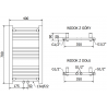 Mexen Mars electric radiator 700 x 400 mm, 300 W, chrome - W110-0700-400-2300-01