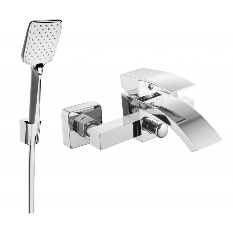 Mexen Libra R62 bathtub faucet with shower set, chrome - 74513R62-00