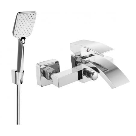 Mexen Libra R62 bathtub faucet with shower set, chrome - 74513R62-00