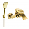 Mexen Libra R62 bathtub mixer tap with shower head, Gold - 74513R62-50