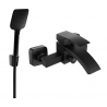 Mexen Libra R62 bath mixer tap with shower set, black - 74513R62-70
