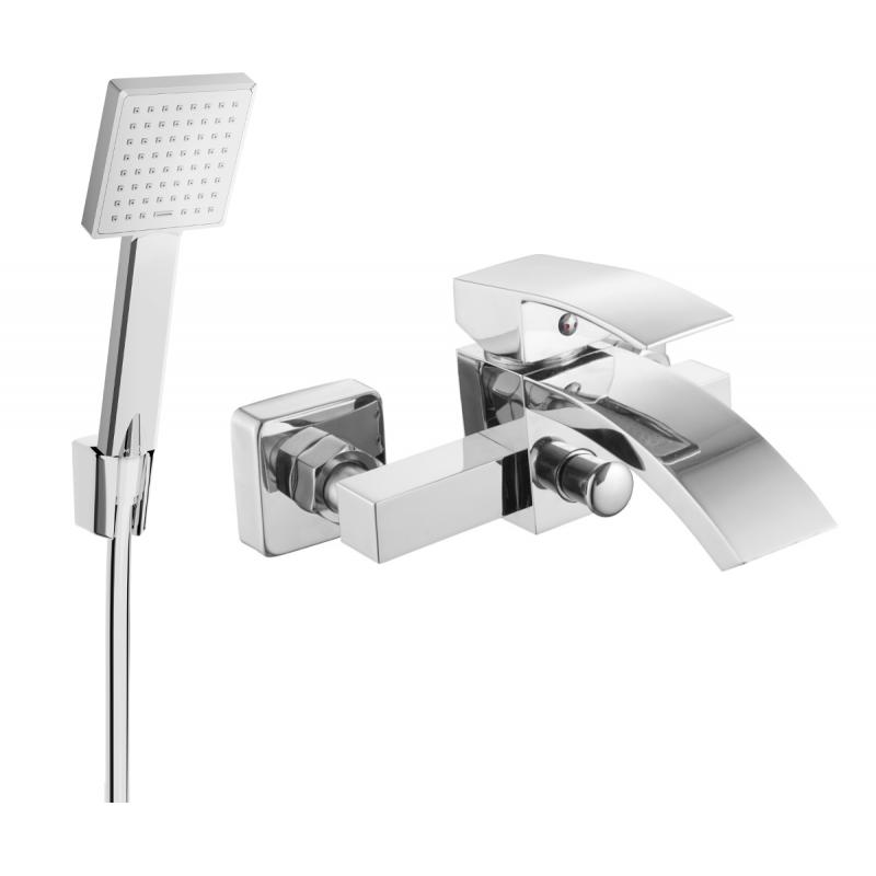 Mexen Libra R45 bath faucet with shower set, chrome - 74513R45-00