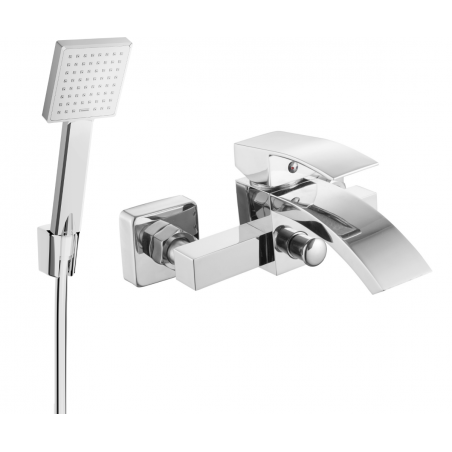 Mexen Libra R45 bath faucet with shower set, chrome - 74513R45-00