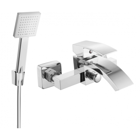 Mexen Libra R45 bathtub faucet with shower set, chrome - 74513R45-00