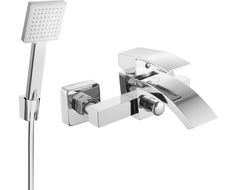 Mexen Libra R45 bathtub faucet with shower set, chrome - 74513R45-00