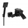 Mexen Libra R45 bathtub mixer tap with shower head, Black - 74513R45-70