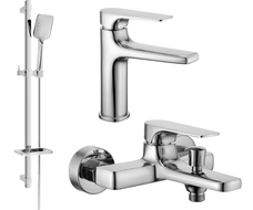 Mexen Lynx DQ62 bathtub set, Chrome - 745903DQ62-00