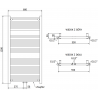 Mexen Mars electric radiator 1200 x 600 mm, 600 W, white - W110-1200-600-2600-20