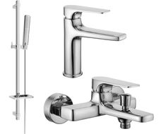 Mexen Lynx DQ72 Bath Set, Chrome - 745903DQ72-00