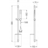 Mexen Lynx DQ72 Bath Set, Chrome - 745903DQ72-00